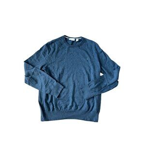 CALVIN KLEIN Mens Blue Long Sleeve Crewneck Sweater Sz M NEW